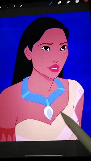 Pocahontas Remake Drawing: Artist Portrait of Disney Princess