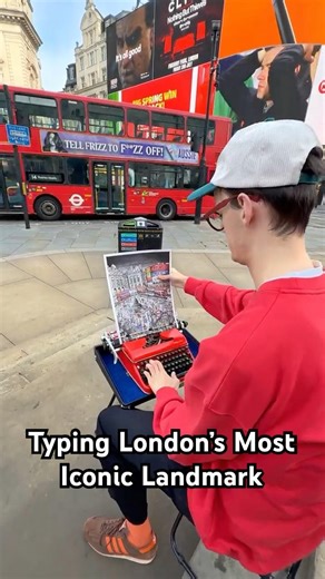 4 WEEKS of typing London’s Most Famous Street | ASMR Art #art #satisfying
