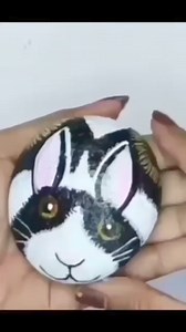 Paint your own cute bunny rocks in just a few minutes!🐰 #art #acrylicpainting #RockPainting | Little Rocks