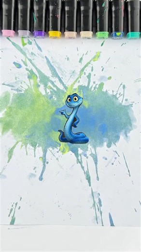 Gary De'Snake Amazing Unique Brush color Painting technique #shorts #zootopia2 #bome