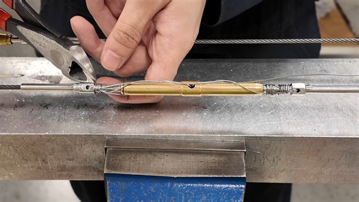 Aircraft cables double wrap spiral turnbuckle safety method