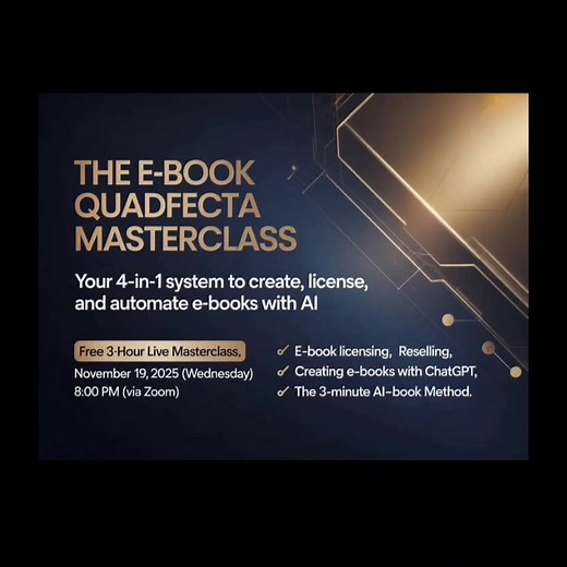 FREE MASTER CLASS TONIGHT 퐓퐡퐞 퐄-퐁퐨퐨퐤 퐐퐮퐚퐝퐟퐞퐜퐭퐚 퐌퐚퐬퐭퐞퐫퐜퐥퐚퐬퐬 The...