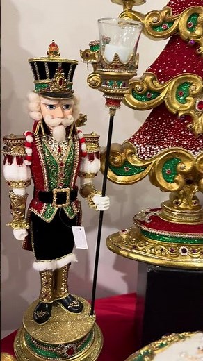 Katherine's Collection 21.25" Set Royal Christmas Ball Nutcracker Votive Candle Holders 28-528805