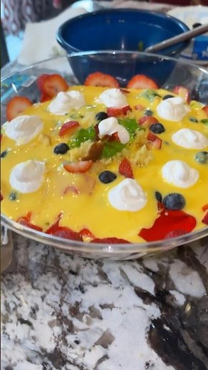 How to Assemble a Custard Fruit Trifle | Easy Layered Dessert❤️ recipe by sana’s flavorful journey
