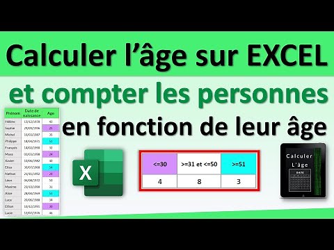 Calculer l'âge sur Excel et compter le nombre de personnes en fonction de leur âge