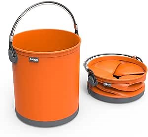 COLOURWAVE Collapsible Water Bucket, 2.6-Gallon, Juicy Orange