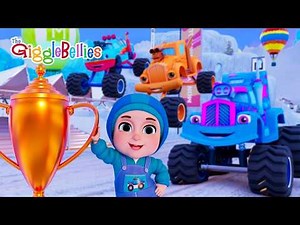 Snow World Adventures Of Monster Trucks | Nursery Rhymes - GiggleBellies