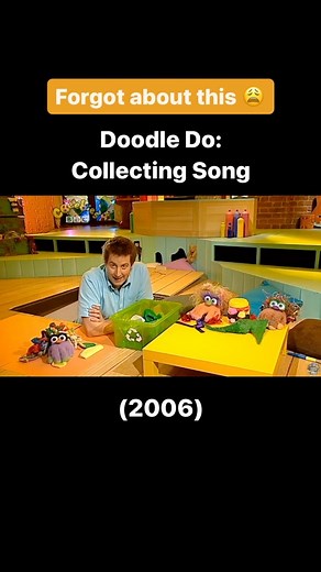 Childhood Nostalgia 🌈 on Instagram: "Doodle Do: Collecting Song (2006) Aired on: CBeebies & BBC Two 📺 Still somehow remember this word for word 🥲 #Childhood #Nostalgia #ChildhoodMemories #KidsTV #CBeebies #DoodleDo #CollectingSong #ChrisCorcoran #Puppets #2006 #2000skids #2000s #00s #British #Throwback #Reels"