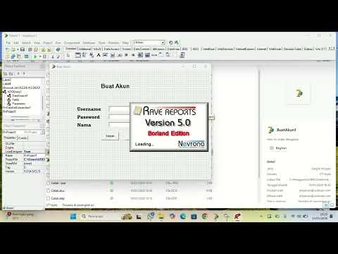 TUTORIAL LENGKAP: Membuat Sistem Registrasi Akun & Cetak Daftar dengan Delphi + Rave Report
