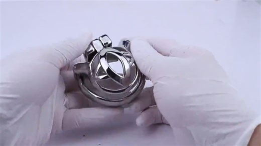 Small Metal Chastity Cage Display and Wearing Tutorial