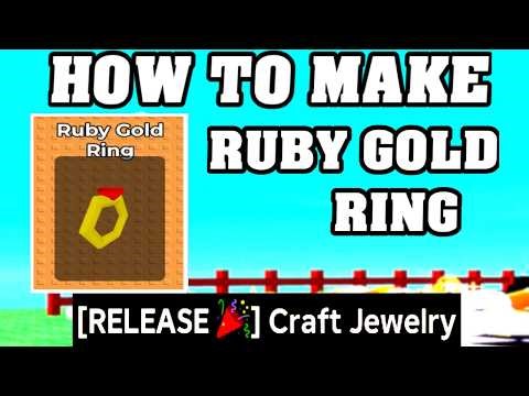 How To Make RUBY GOLD RING in CRAFT JEWELRY💍*ROBLOX* [Learn New Recipes in Craft Jewelry]