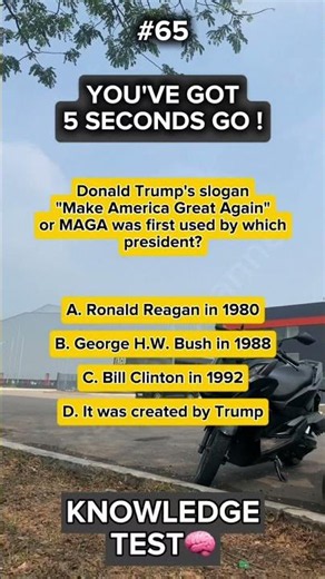 Trump's slogan "Make America Great Again" or MAGA was first used by which president? #trivia #usa