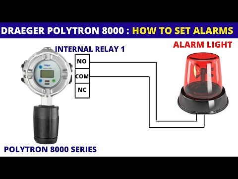 Configure Alarm and Relay Settings for Draeger Polytron 8000 Series Gas Detectors