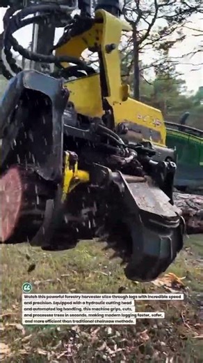 High-Speed Forestry Harvester Cutting Trees in Seconds!#ForestryTech #LoggingMachine #HeavyEquipment