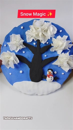 Snow Magic with Clay 😍✨ #tapasihandcrafts #shorts
