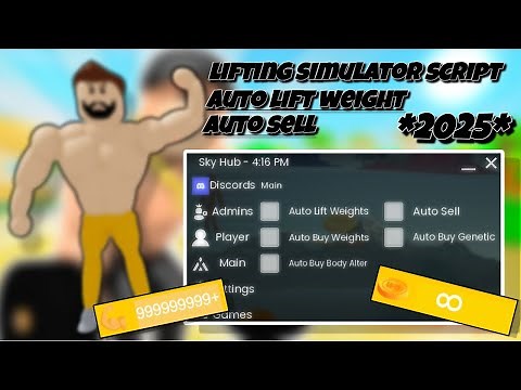 [OP] LIFTING SIMULATOR SCRIPT | SKY HUB | ROBLOX SCRIPT SHOWCASE 2025