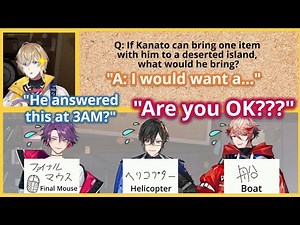 【ENG SUB】Kanato's Choice of Item for Deserted Island Left Everyone Perplexed【Fura Kanato/VOLTACTION】