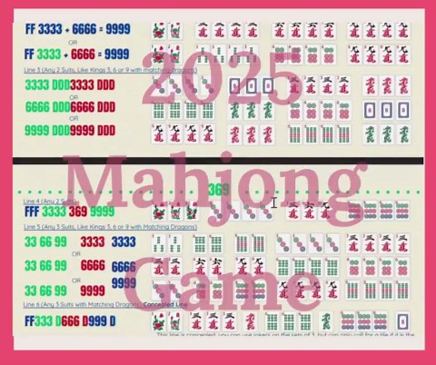 Mahjong 2025 Printable Cheat Sheet, NMJL Card 2025 Hands Guide, Beginner-friendly Mahjong Help, American Mahjong Reference, Mahjong Lovers - Etsy