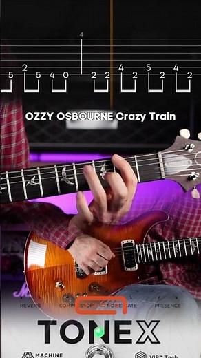 OZZY OSBOURNE - Crazy Train Tutorial & TABS