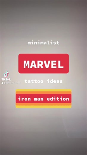 Iron Man Tattoo Ideas - Minimalist Marvel Art