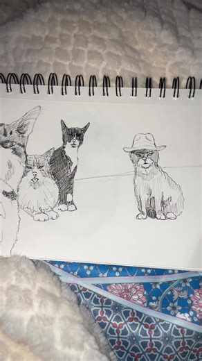 Quick Sketch of a Cat Gang