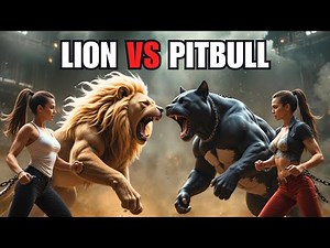 Massive Muscular Lion vs Pitbull | Intense Arena Fight Led by Female Handlers | Who will Win?