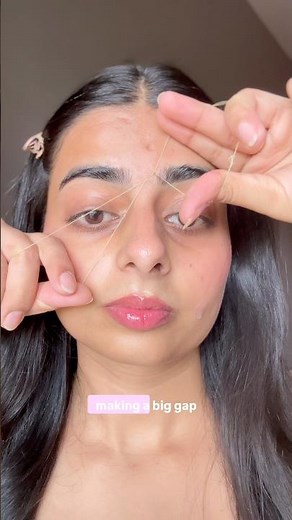 Eyebrows THREADING at HOME ✨| Self eyebrow threading | DIY eyebrows #eyebrows #threading