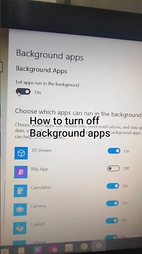 how to turn off background apps in windows 10/11 #pc #windows #laptop