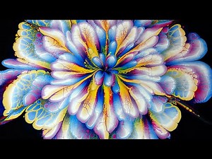 7 Amazing acrylic pour FLOWER paintings / Acrylic pouring COMPILATION / Fiona Art