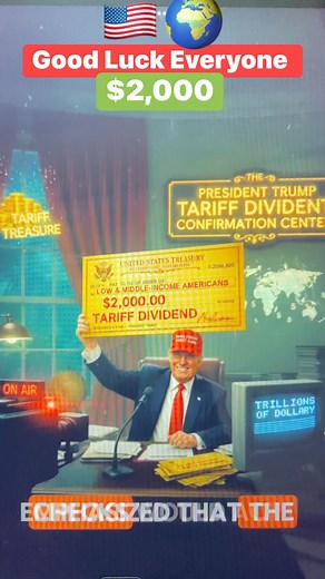 $2,000 Good Luck Everyone #tariffs #dividend #stimulus #money #check #uscitizen #workers #taxpayers #GoodLuck #everyone #fyp #viral #trending #truestory #storytime #recipe #foryou #viralreelsfacebook #highlights | Thongkhan Mk