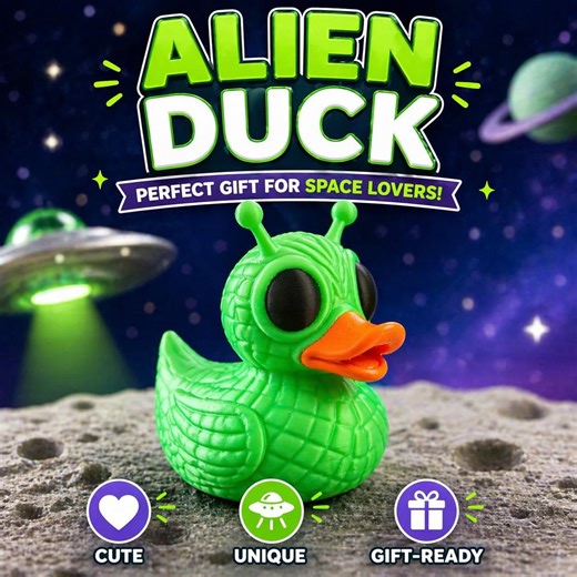 Alien Duck Gift | Funny UFO Gift | Cute Space Gift | Unique Gag Gift | Weird Gift Idea | Sci-fi Gift | Novelty Duck - Etsy