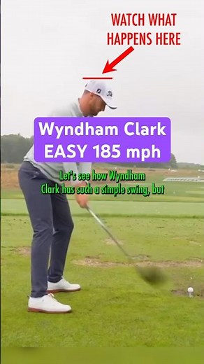 Wyndham Clark Slow Mo Driver Swing Analysis (Down The Line) #golf #golfswing #pgatour