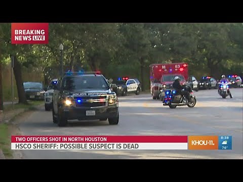WATCH: Big police escort for officer wounded in Houston shooting