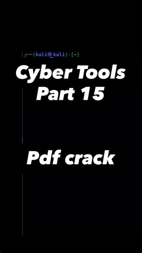 Cyb3rWithAkash | Cybersecurity | Ethical Hacking on Instagram: "Cracking the password of a PDF #cybersecurity #linuxcommands #linux #ethicalhacking"
