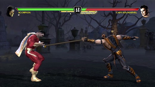 MK vs DC battles Scorpion vs Captain Marvel