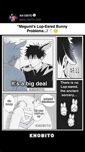"Megumi’s Lop-Eared Bunny Problems...! 🐇😌
