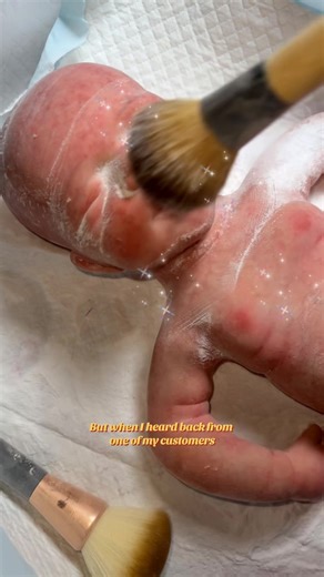 Literally makes your doll feel like it has a real baby skin. It’s appropriate. It’s called pixie dust because it’s like magic.#siliconebaby #siliconeartist #pixiedust