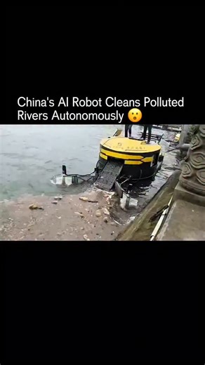 Entertainment | Knowledge | Tech | Media | China is already deploying AI-powered river cleaning robots to fight pollution. These autonomous vessels patrol rivers without human... | Instagram