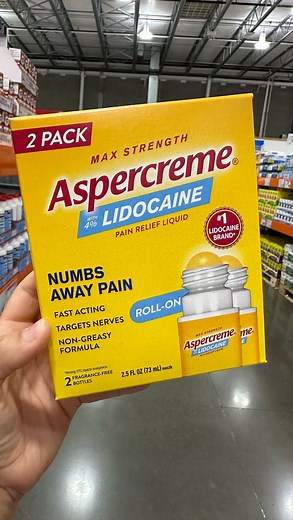 Costco_doesitagain on Instagram: "It’s time to Kick Pain in the Aspercreme© with @aspercreme’s new Roll-On topical! Now through August 21 at @costco in the Texas, Southeast and Northeast regions., you’ll save $3 when you buy a 2-pack of this fast acting, liquid lidocaine. Pain is a terrible thing no one should have to deal with, but Aspercreme’s Lidocaine no-mess roll-on makes getting relief so much more convenient. Be sure to grab your 2-pack during your next Costco run before the sale ends Aug