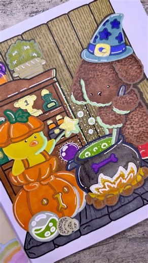 color in order challenge | magic potion 🧪 #colortok #colorwithme #coloringbook #art