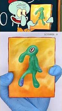 Making Spongebob Bold and Brash with 3d pen! 💚 3D펜으로 징징이 대머리와 빛 만들기