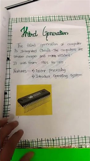 Computer Project file on Generations of Computer ✨