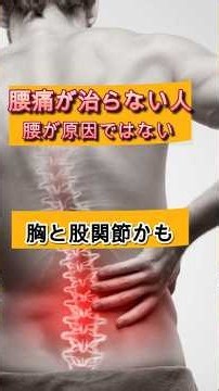 【腰痛が治らない人】腰が原因ではないかも・股関節と胸の硬さをチェックしてみて#腰痛 #腰痛改善 #股関節 #セルフケア #腰が痛い #腰痛ストレッチ #猫背 #椎間板ヘルニア #ぎっくり腰