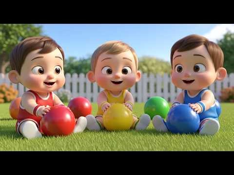 🎨 Happy Baby Playing with Rainbow Balls 🌈