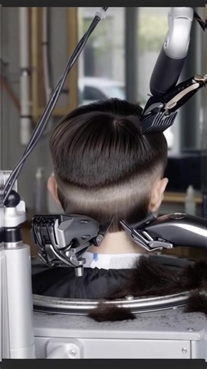A New technology barber machine future #tiktoklearningcampaign #techtips #barber #haircut #fade