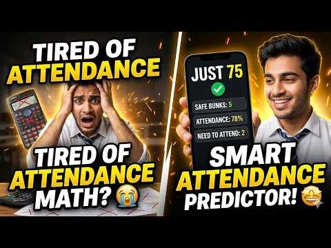 This Tool Calculates Your Attendance Instantly 😳 | Just 75 Project
