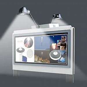 Solar Billboard Light,Metal Aluminum Lamp Heads,12W 12000AMH Li-on Battery, 60 LED Super Bright Llight, Used for Real Estate Signs, Commercial, Advertising, Highway Sign Lighting