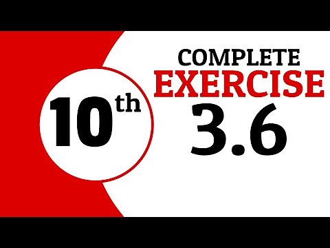 Exercise 3.6 - 10th Class Math | Waqas Nasir