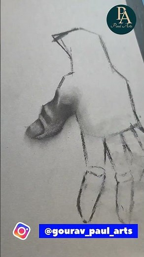 Realistic Hand Part -I #shortsfeed #art #ytstudioes #drawing #viral #trending #handmade #sketch