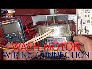 Washing Machine Motor Wiring Connections / TAGALOG